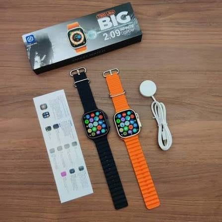 T900 Ultra Smart Watch with 2.09" Infinite Display, Orange Strap, BT Calling, AI Voice Assistant, Heart Rate Monitor, SpO2 Sensor, Sleep Tracking